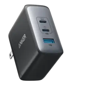Anker 736 Charger (100W, 3-Port) — 100W · 3 ports (2 USB-C + 1 USB-A) · GaN II · PD 3.0