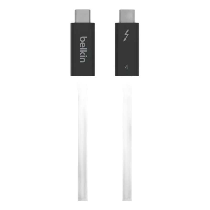 Belkin Thunderbolt 4 Cable (2m) — Thunderbolt 4 · 100W PD · 40Gbps · 8K · 2m