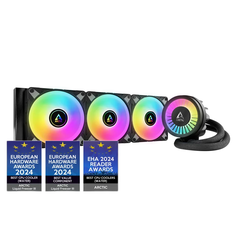 Arctic Liquid Freezer III 240 AIO — 240mm AIO · 2x 120mm · 250W TDP