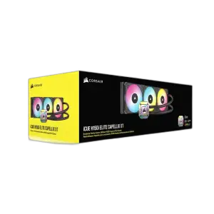 Corsair iCUE H150i Elite Capellix XT — 360mm AIO · 3× 120mm ML RGB PWM · Capellix LEDs · 300W TDP