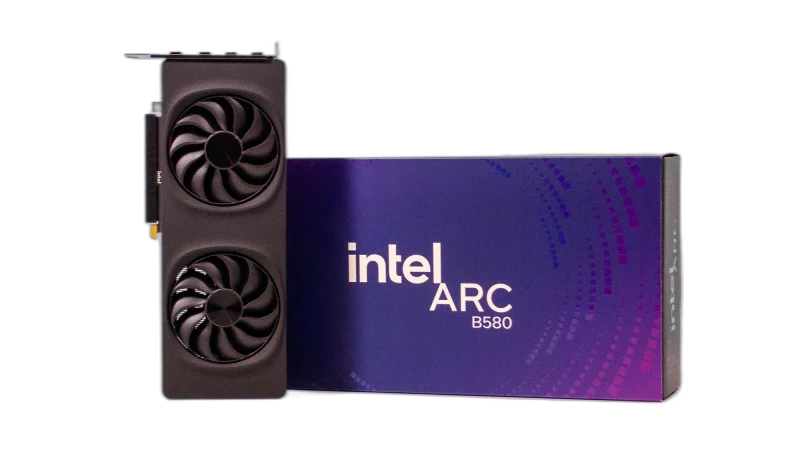 Intel Arc B580 12GB — 12GB GDDR6 · XeSS 2 · PCIe 4.0 · 190W