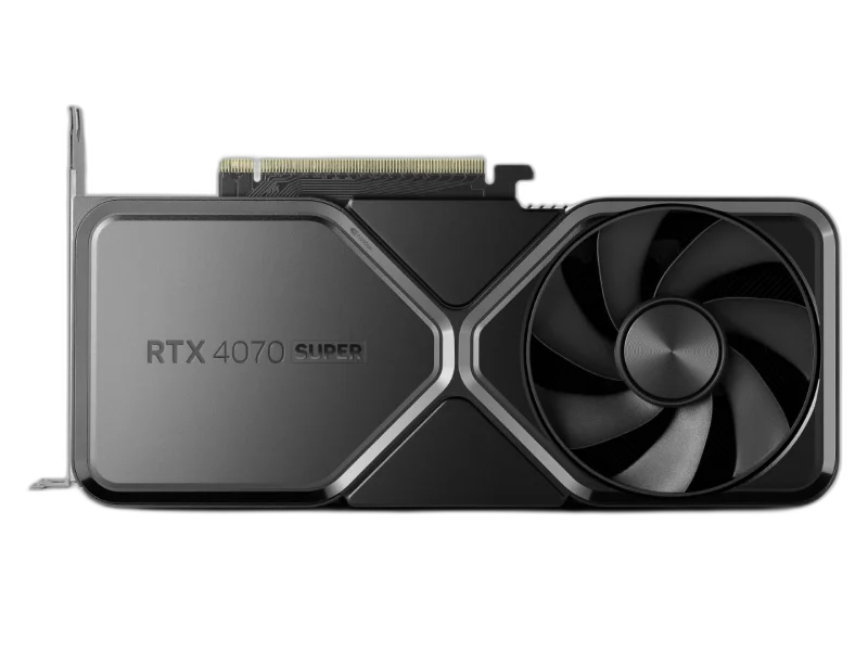 NVIDIA GeForce RTX 4070 Super 12GB — 12GB GDDR6X · DLSS 3.5 · PCIe 4.0 · 220W