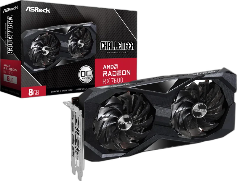 AMD Radeon RX 7600 XT 16GB — 16GB GDDR6 · FSR 3 · PCIe 4.0 · 190W