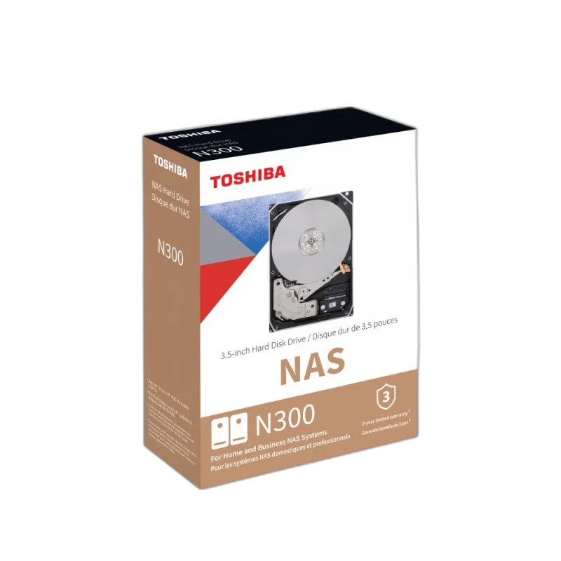 Toshiba N300 4TB NAS HDD — 4TB · 7200 RPM · 128MB cache · 24/7 NAS