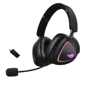 ASUS ROG Delta II Wireless — 50mm Ti · Tri-mode · MQA · AI mic · Wireless