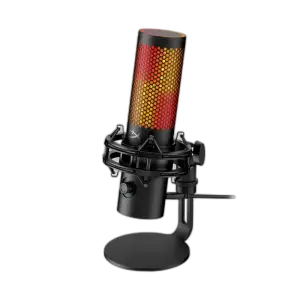 HyperX QuadCast 3 RGB USB Microphone — Condenser · USB-C · 4 patterns · RGB · Shock mount · Built-in pop filter