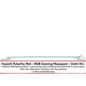 HyperX Pulsefire Mat XL RGB Mousepad — XL · RGB · Water-resistant · 900x420mm