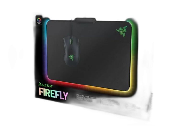 Razer Firefly V2 Hard RGB Mousepad — Hard surface · RGB · Micro-textured · 355x255mm