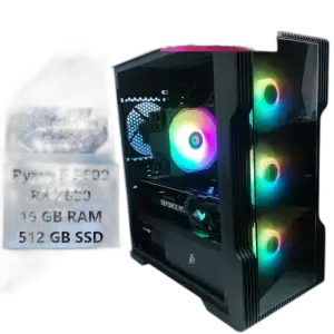 Gaming PC Budget - MSI, Ryzen 5 5600, RX 7600, 16GB DDR4 — Ryzen 5 5600 | MSI B550M Pro-VDH WiFi | RX 7600 8GB | 16GB DDR4...