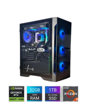Gaming PC Balanced - MSI, Ryzen 5 9600X, RTX 4060, 16GB DDR5 — Ryzen 5 9600X | MSI PRO B650-P WiFi | RTX 4060 8GB | 16GB DDR5 | 1TB NVMe SSD