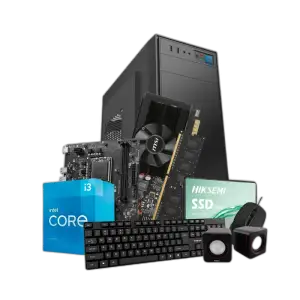 Office PC - MSI, Intel i3-14100F, Intel UHD 730, 8GB DDR4, 256GB SSD — Intel i3-14100F | MSI PRO B760M-A WiFi DDR4 | Intel...