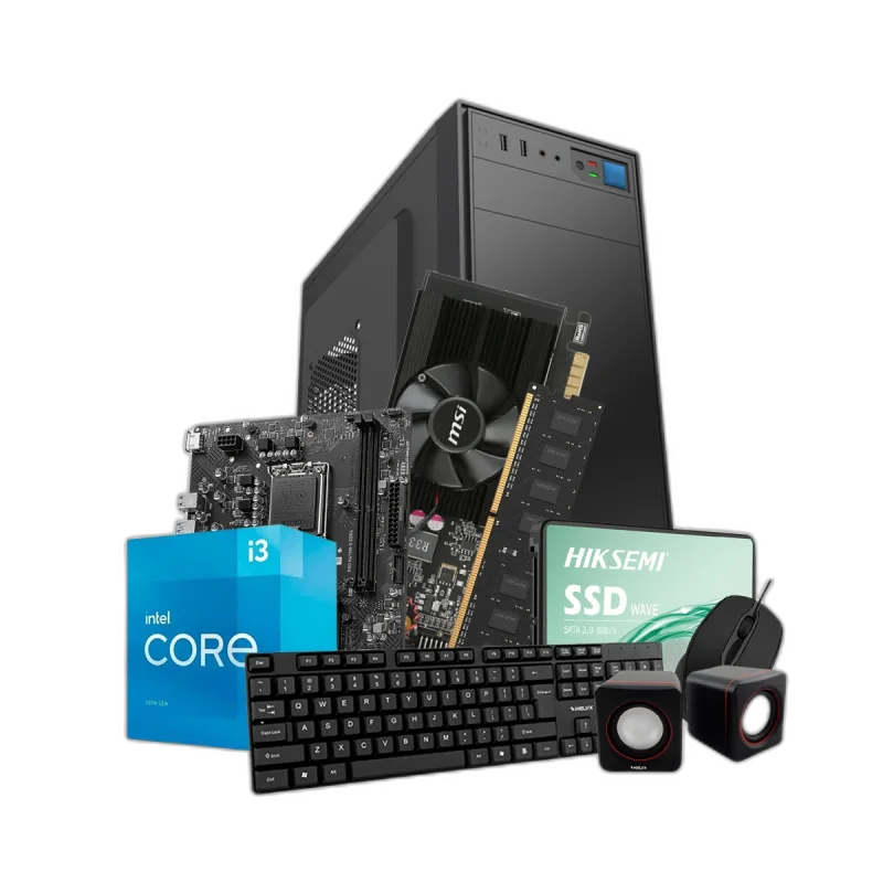 Office PC - MSI, Intel i3-14100F, Intel UHD 730, 8GB DDR4, 256GB SSD — Intel i3-14100F | MSI PRO B760M-A WiFi DDR4 | Intel UHD 730 | 8GB DDR4 | 256GB NVMe SSD
