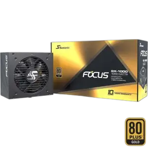Seasonic Focus GX-1000 1000W 80+ Gold — 1000W · 80+ Gold · Fully Modular · ATX 3.0