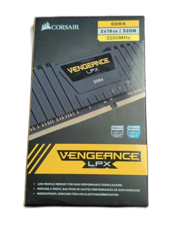 Corsair Vengeance LPX 32GB DDR4-3600 — 32GB (2x16GB) · DDR4-3600 · CL18 · LPX