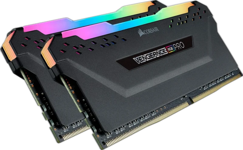 Corsair Vengeance RGB Pro 32GB DDR4-3600 — 32GB (2x16GB) · DDR4-3600 · CL18 · RGB