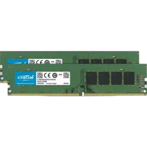 Crucial 16GB DDR4-3200 UDIMM — 16GB (1x16GB) · DDR4-3200 · CL22 · Micron chips
