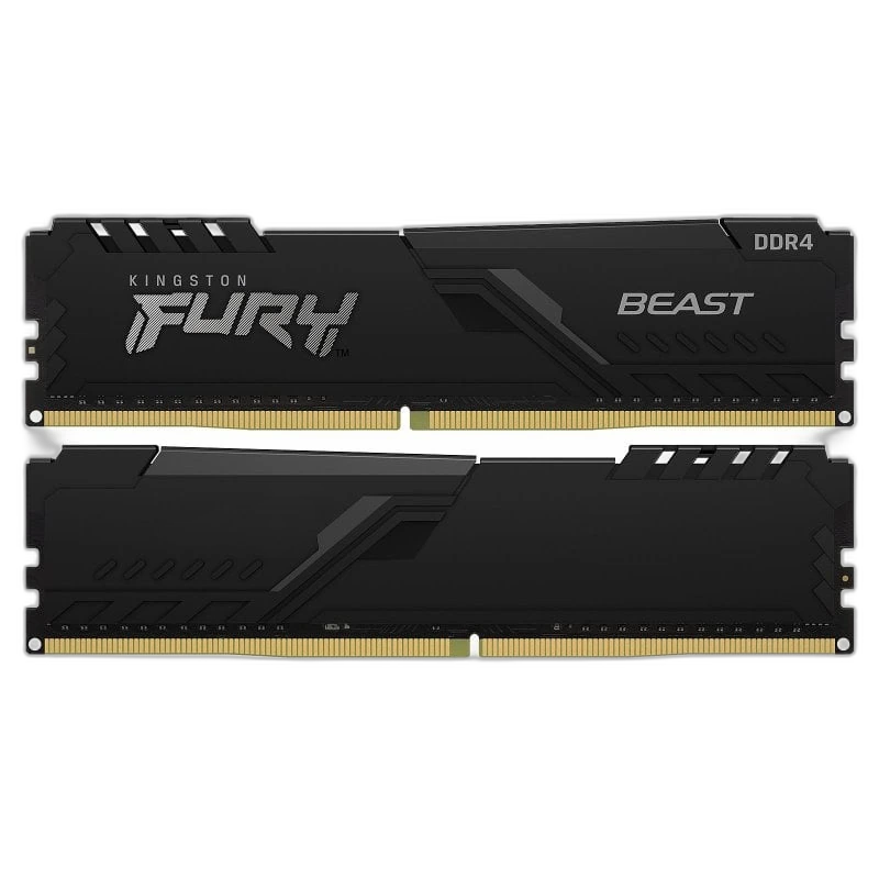 Kingston Fury Beast 32GB DDR4-3200 — 32GB (2x16GB) · DDR4-3200 · CL16 · Plug & Play