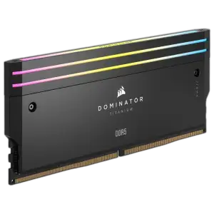 Corsair Dominator Titanium 64GB DDR5-6400 — 64GB (2x32GB) · DDR5-6400 · CL32 · RGB