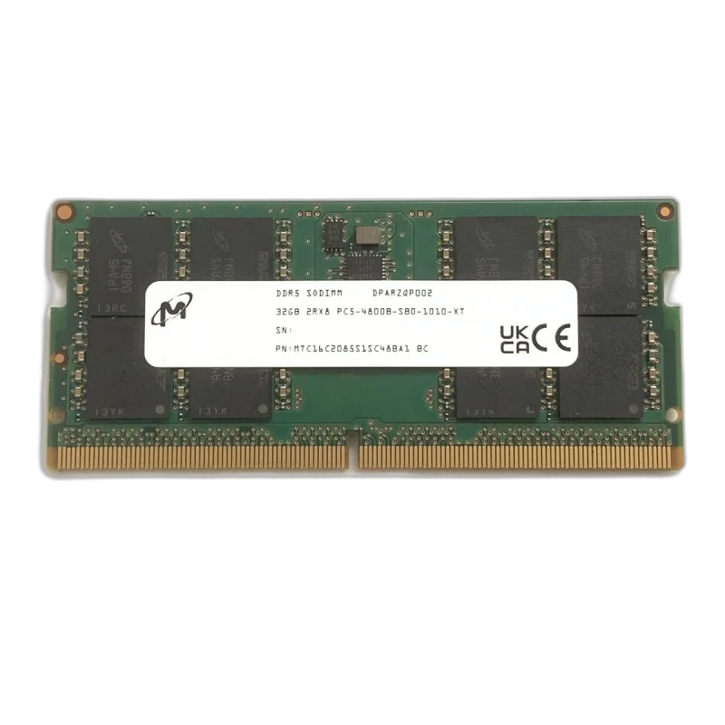 Micron 32GB DDR5-4800 ECC RDIMM — 32GB · DDR5-4800 · ECC RDIMM · Server