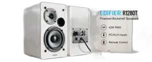 Edifier R1280T Powered Bookshelf Speakers — 2.0ch · 42W RMS · Wooden cabinet · Dual RCA