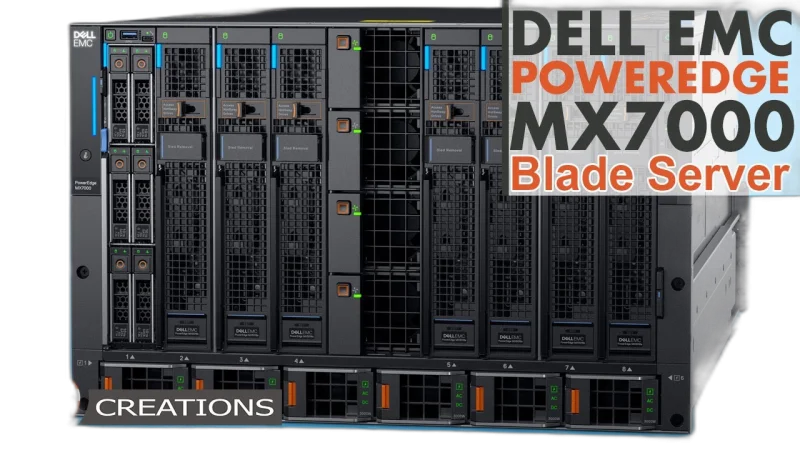 Dell PowerEdge MX7000 Modular Chassis — 7U Modular · 8× MX Blade Slots · 6× PSU · Redundant Fabric