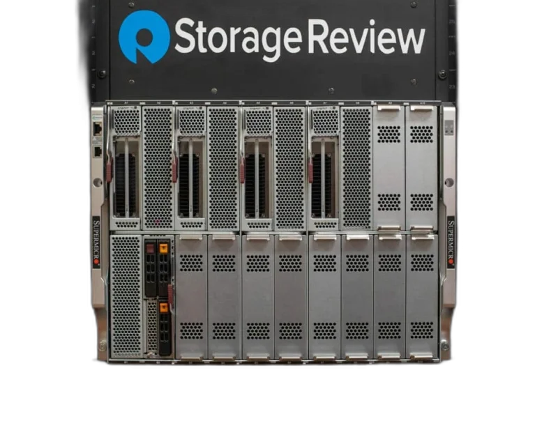 Supermicro SuperBlade SBI-420P-1C3N Blade Server — Half-Height Blade · Xeon Silver 4314 · 64GB DDR4 · 2× 960GB NVMe