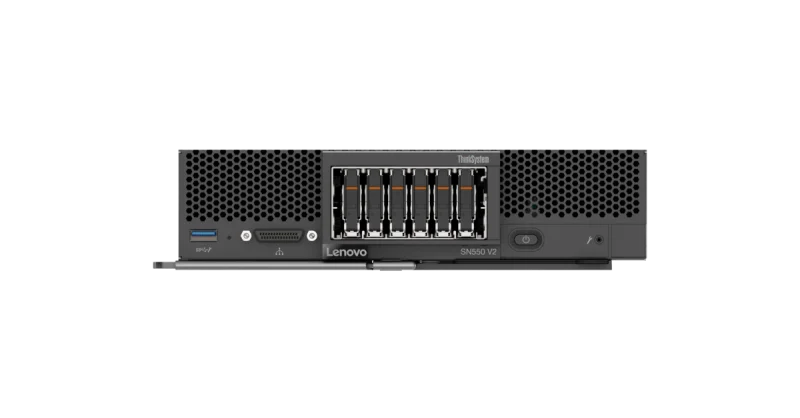 Lenovo ThinkSystem SN550 V2 Blade Server — Half-Height Blade · Dual Xeon Gold 6338N · 128GB DDR4 · 2× 1.92TB NVMe