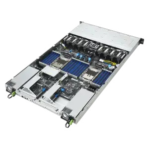 ASUS RS720A-E12-RS12U 2U 4-GPU Server — 2U · 2× EPYC 9354 · 512GB DDR5 · 4× L40S 48GB · 8× 3.84TB NVMe