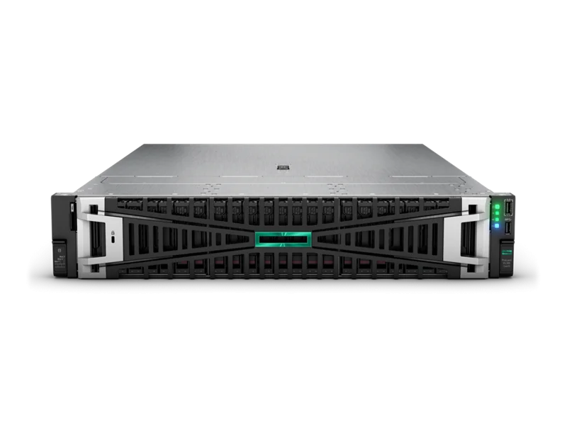 HPE ProLiant DL385 Gen11 2U AMD EPYC Rack Server — 2U · Dual AMD EPYC 9354 · 256GB DDR5 · 4× 3.84TB NVMe