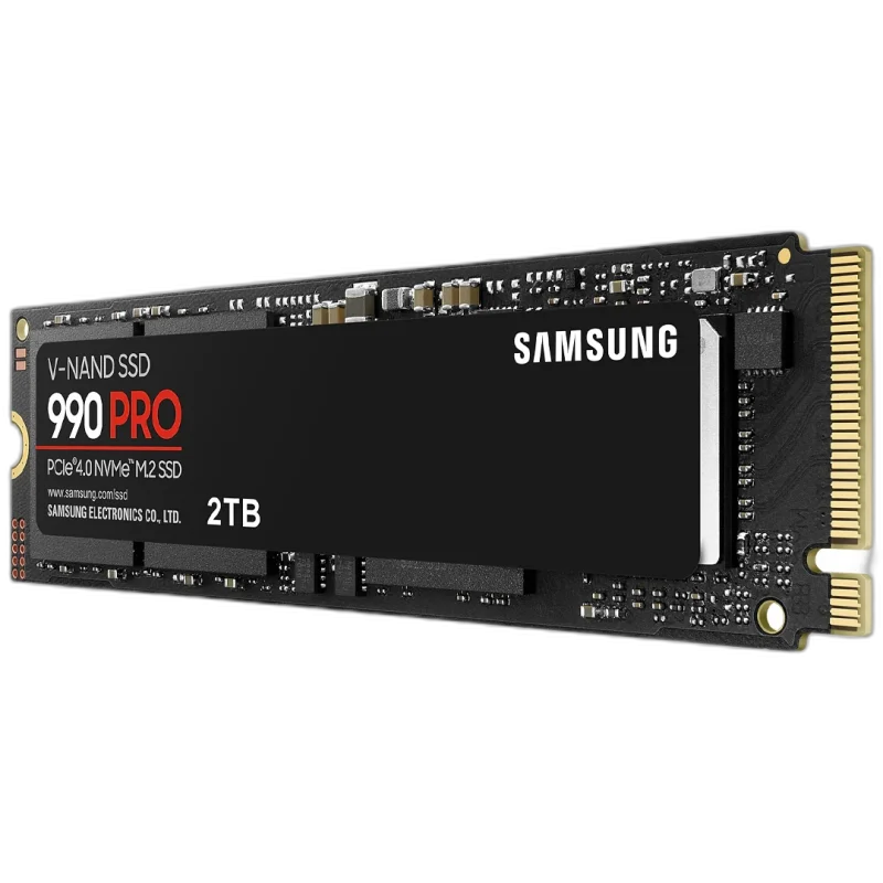 Samsung 990 PRO 2TB NVMe SSD — 2TB · PCIe 4.0 NVMe · 7450 MB/s