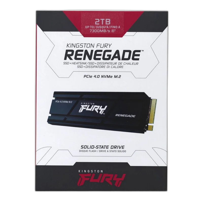 Kingston Fury Renegade 2TB — 2TB · PCIe 4.0 NVMe · 7300 MB/s