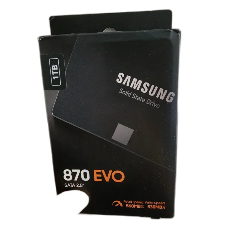 Samsung 870 EVO 1TB SATA SSD — 1TB · SATA III · 560 MB/s · 2.5 inch