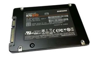 Samsung 870 EVO 4TB SATA SSD — 4TB · SATA III · 560 MB/s · 2.5 inch